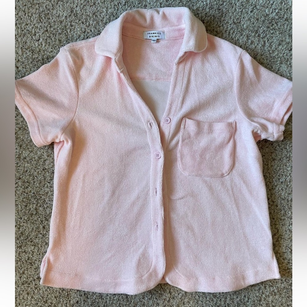 SET Frankie’s Bikinis Terry-cloth Top & Shorts